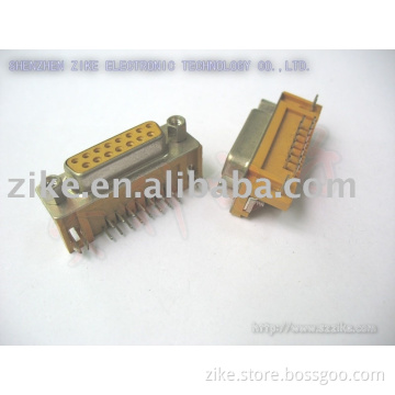 D-SUB DR Screwed Yellow  Connector